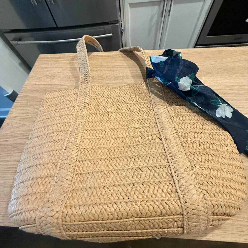 Draper James Natural Woven Tote